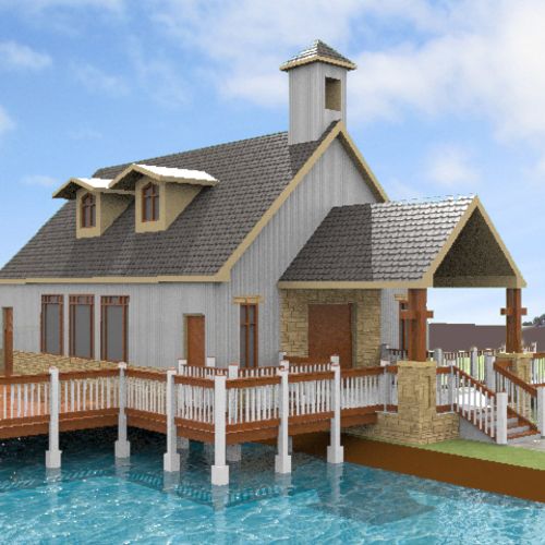 Rendering of Chapel on the water..