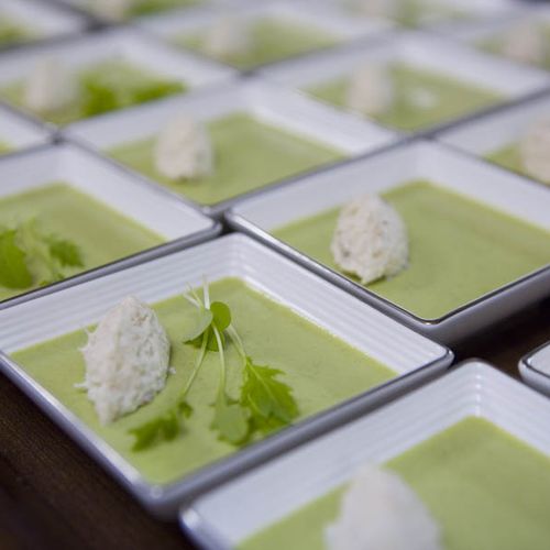 Avocado mousse with fresh crab dressed with citrus