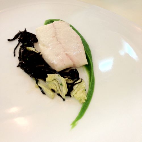Turbot, Black Trumpets and Watercress