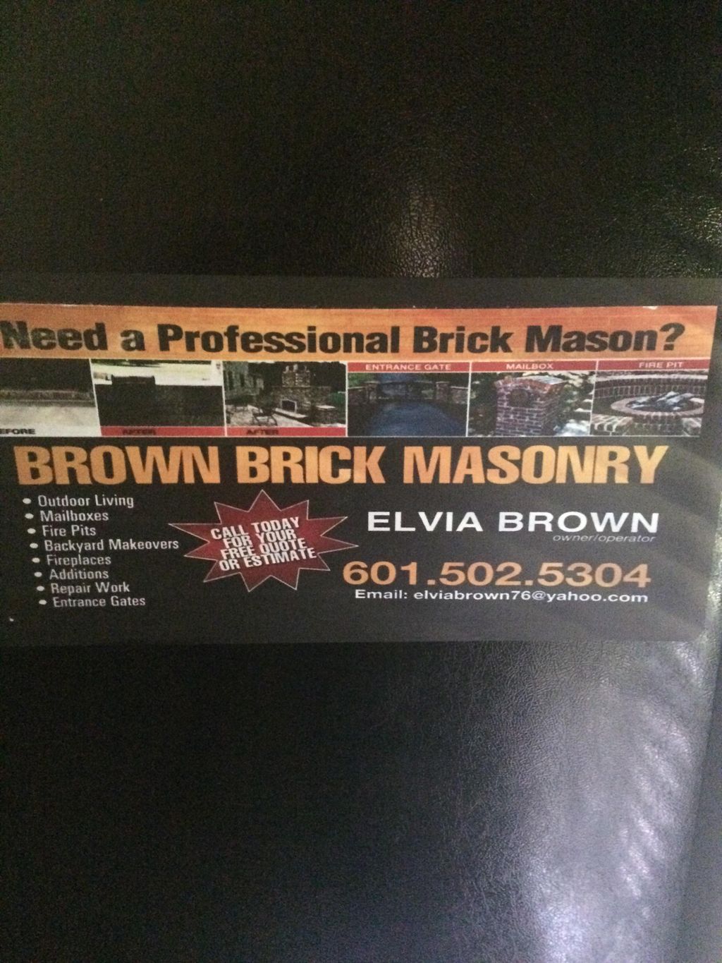 Brown Brick Masonry