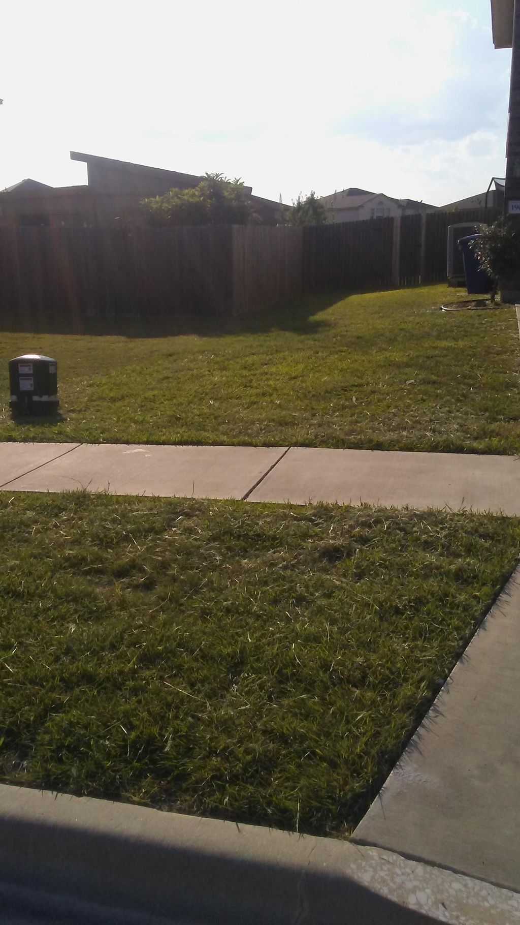 Clean cut edge and Mowed
