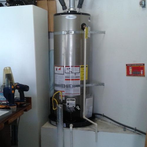 water heater install with all Modifications 