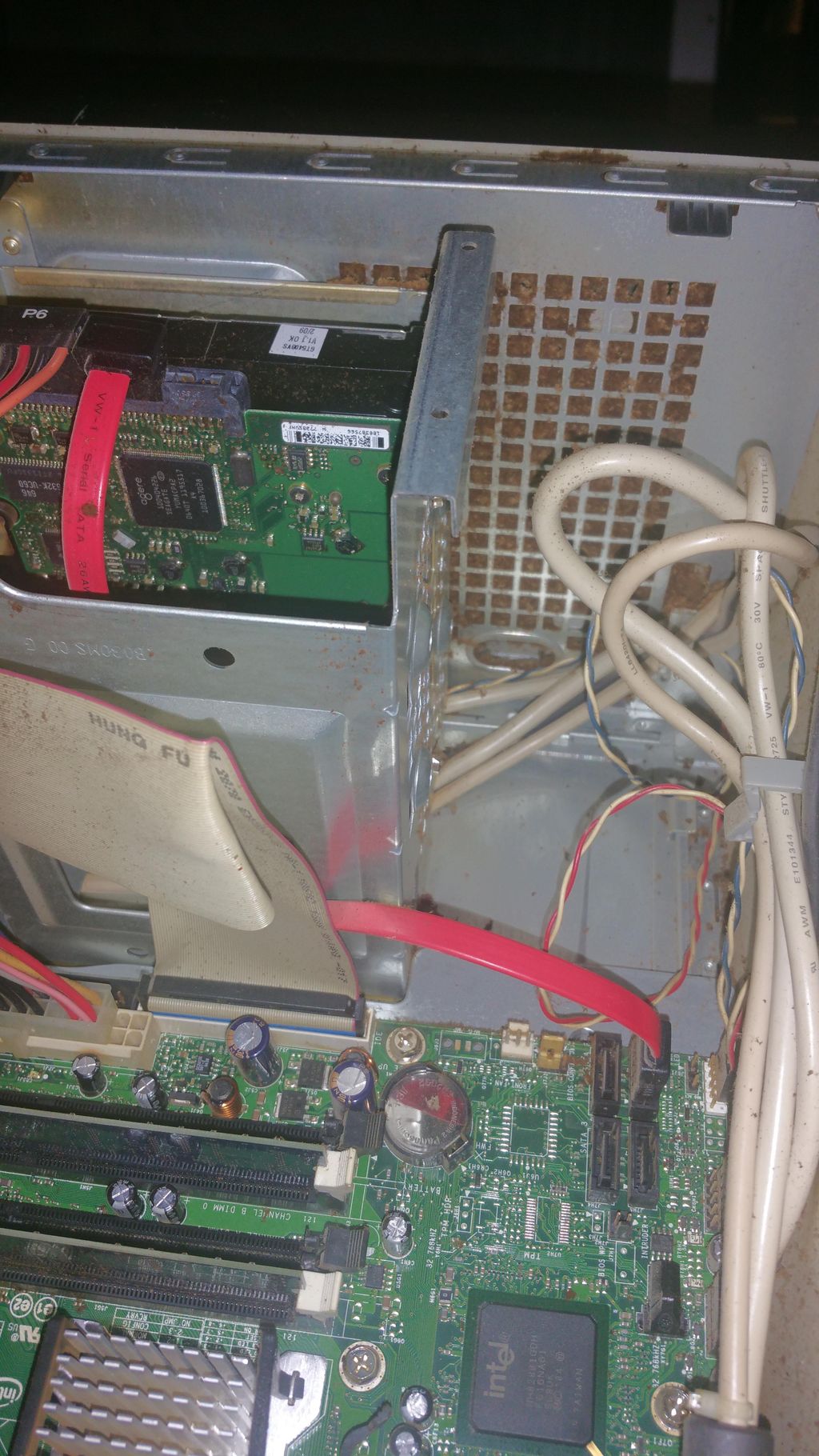 Dust clogged through vent holes which lead to over