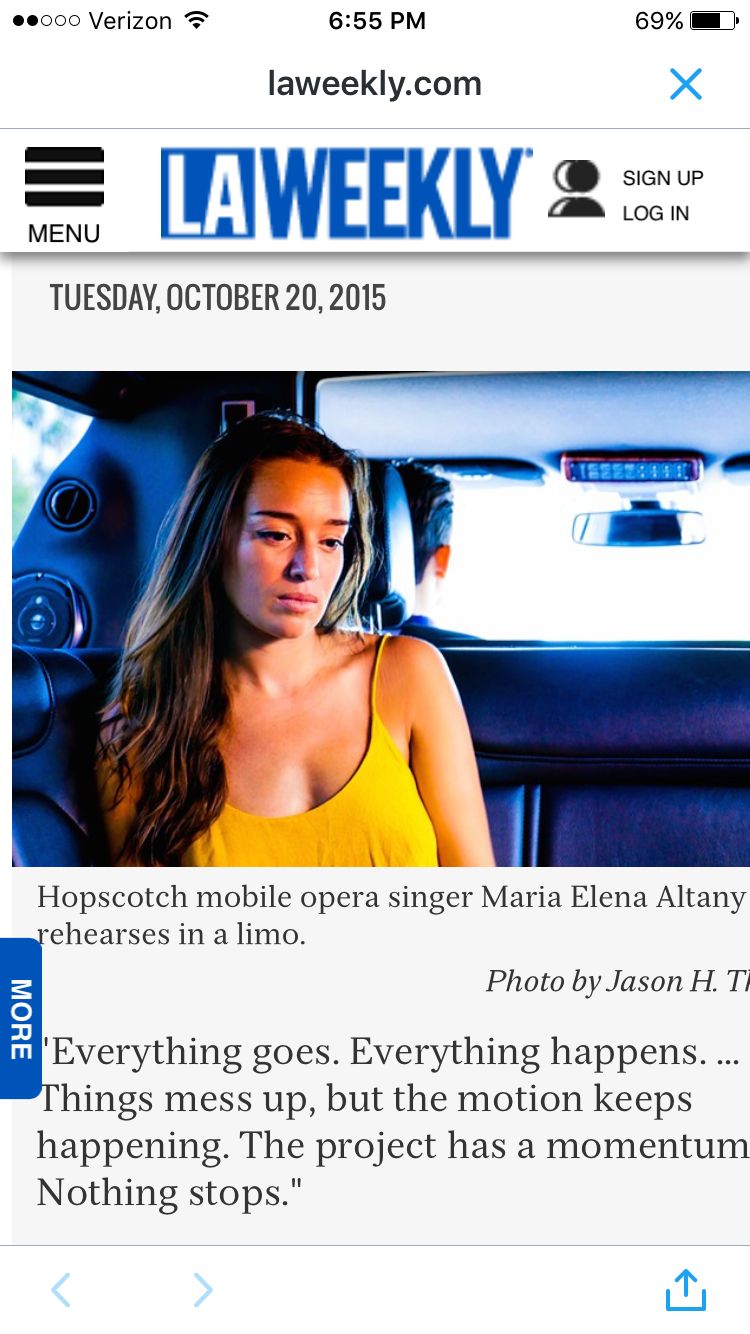 Featured in LA Weekly article on Hopscotch - an op