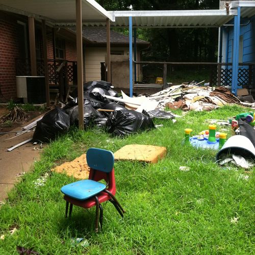 Property cleanup and junk/construction debris remo