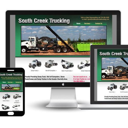 We developed South Creek Trucking website. Current