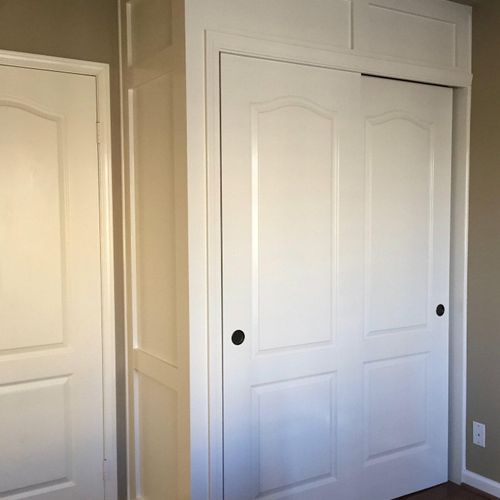 Cabinet style closet design/build/paint