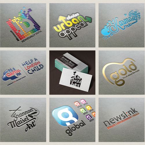 Examples of logos and branding work