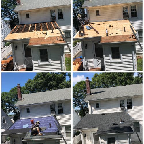 Roof and underlayment replacement.