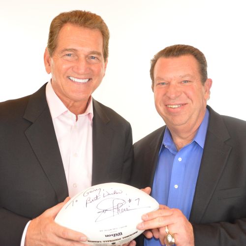 Joe Theismann and me after filming our interview