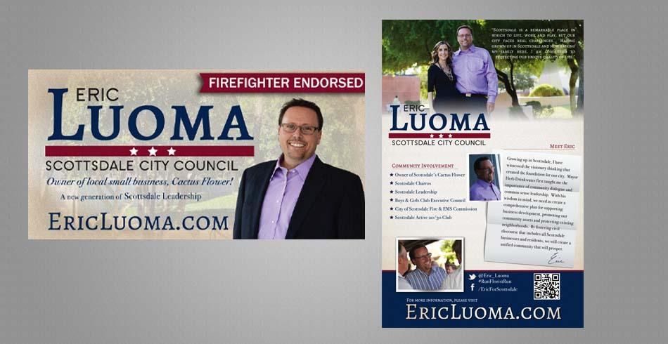 Tri-fold direct mail piece for a city council cand