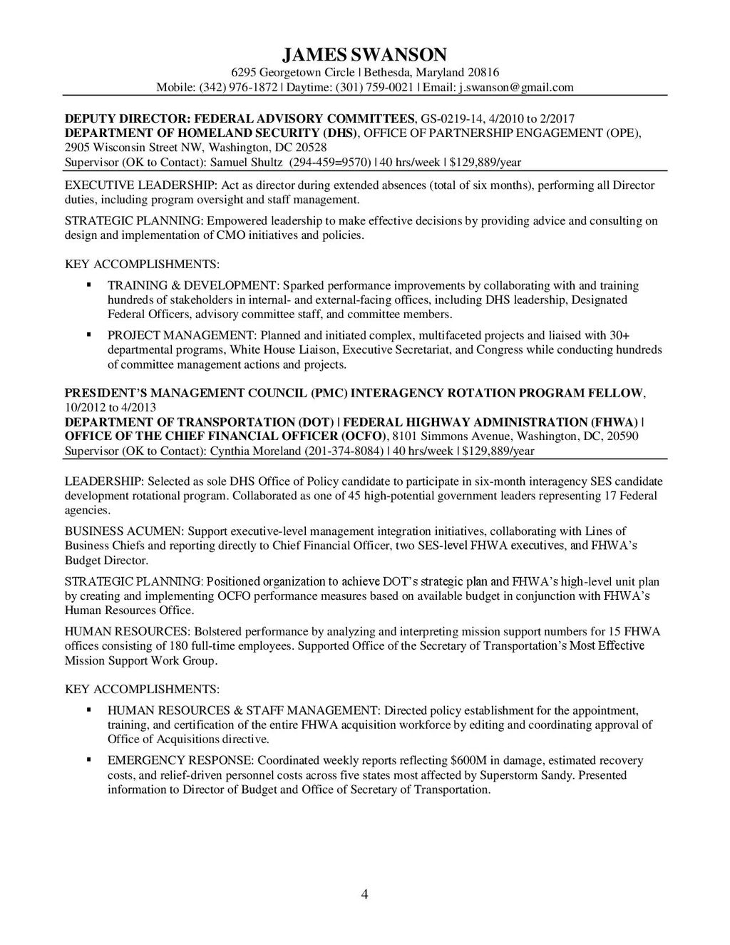 Pg. 4 Sample federal resume
