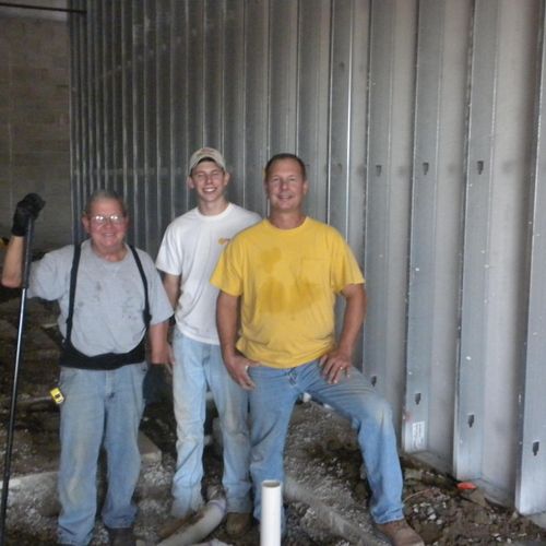 Three generations of plumbers. Bob 72, Jamie 49, K