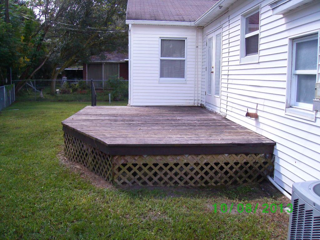 before steps and railing were installed