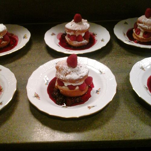 Sour cream Raspberry Shortcake