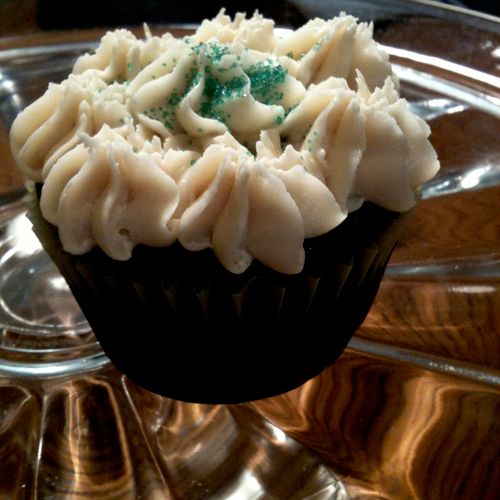 Stout cupcakes with Irish Cream frosting. I make t