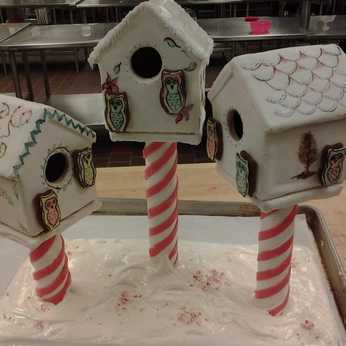 Bird houses at Christmas