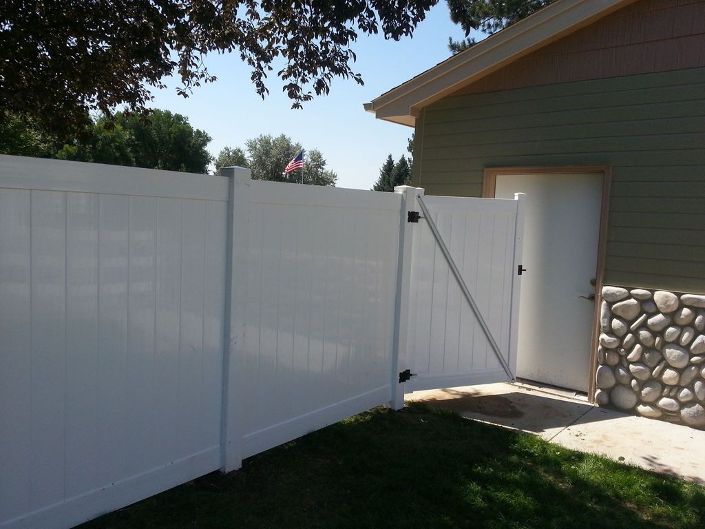 White tongue and groove fencing