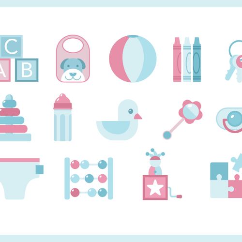 This series of icons was designed for a nanny and 
