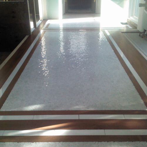Heated floor -a beautiful combination of marble de