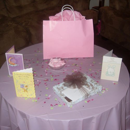 It's a Girl Baby Shower! Gift table