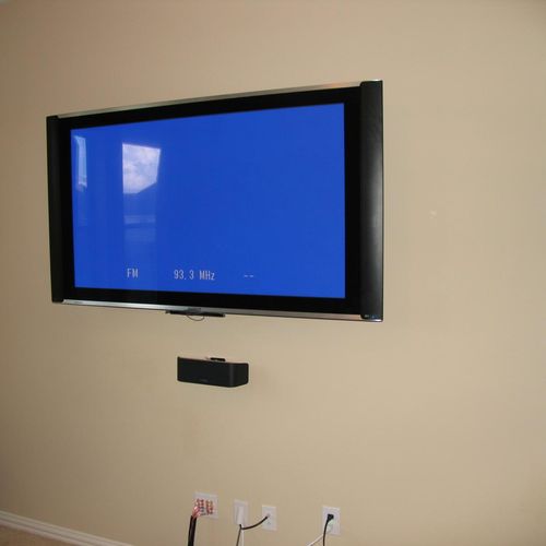 TV and speakers installed for Surround sound syste
