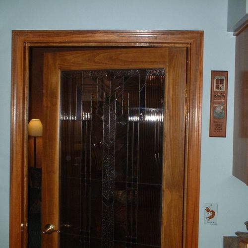 Doors we stain and varnished and installed