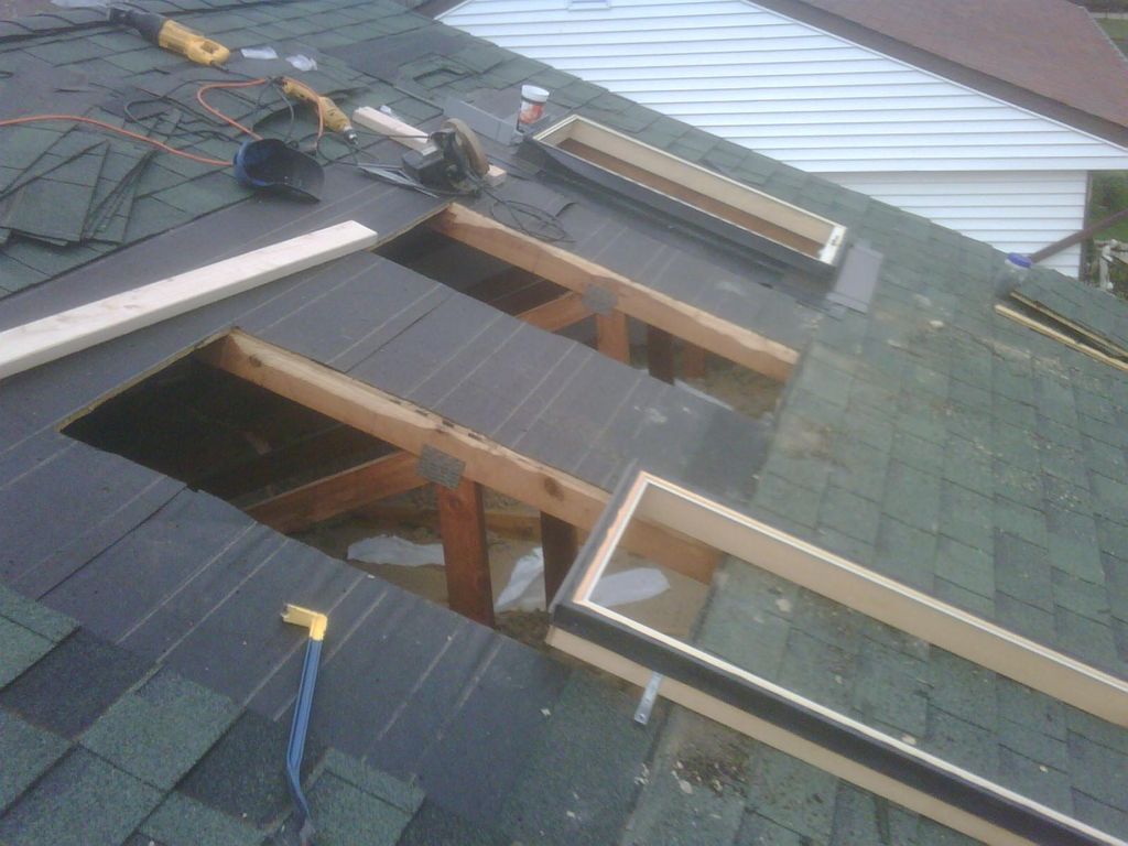 Opening Framed for New Skylights