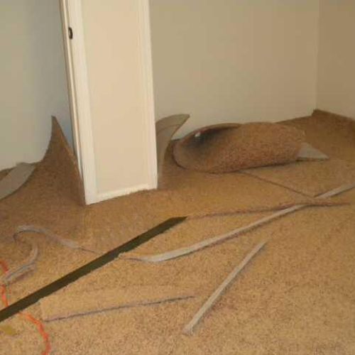 A Carpet Job that was being installed, the only wa