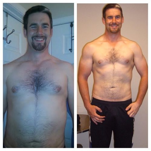 Before and after. Our CEO, Roger, lost 40 pounds w