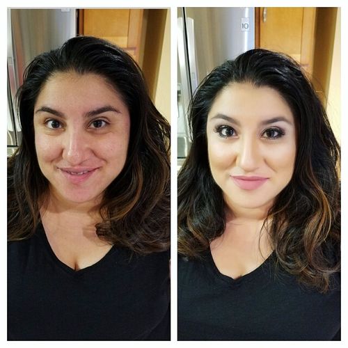 Client that hired me from Thumbtack. Trial makeup 