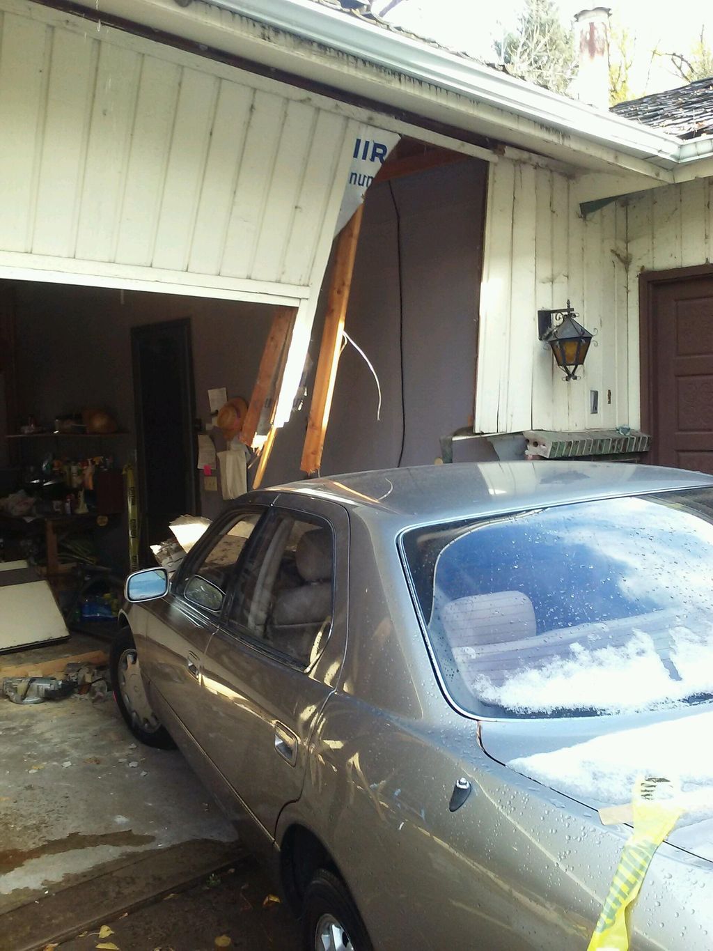 We had a homeowner drive their vehicle into their 