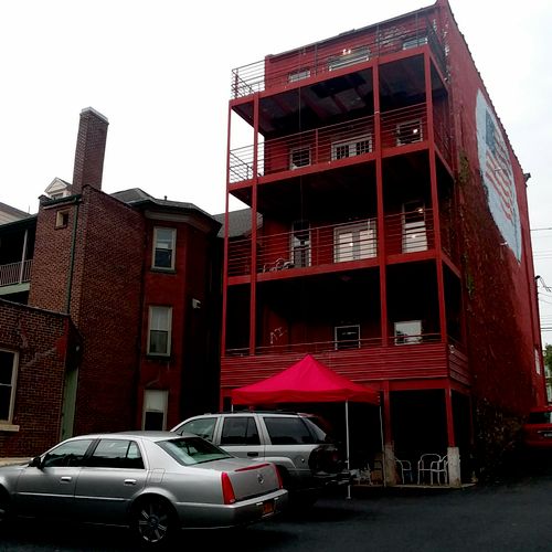 Full renovation on this 4 story fraternity buildin