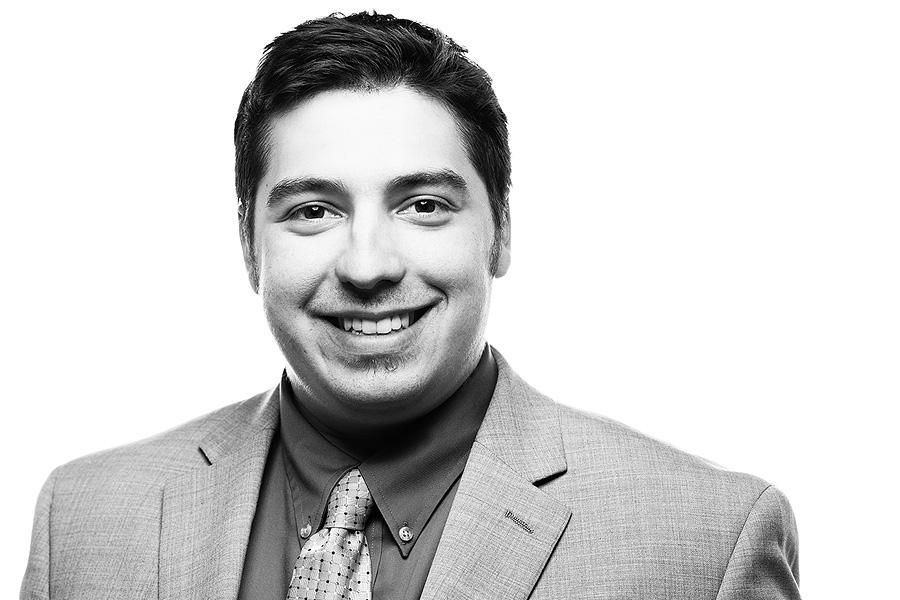 Jeff. Studio head shot session on white.