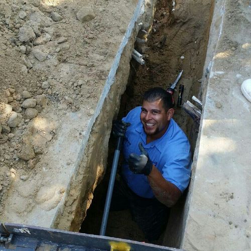 Sewer line replacement. 