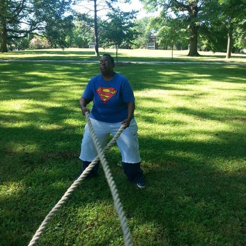 Rope work in the park