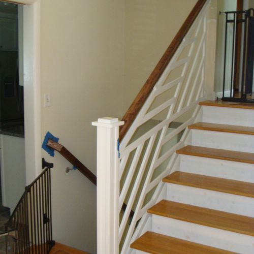 Sanded and painted a custom railing