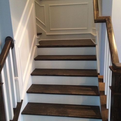 Northville, After Stairs ,Trim Painting ,Stain 