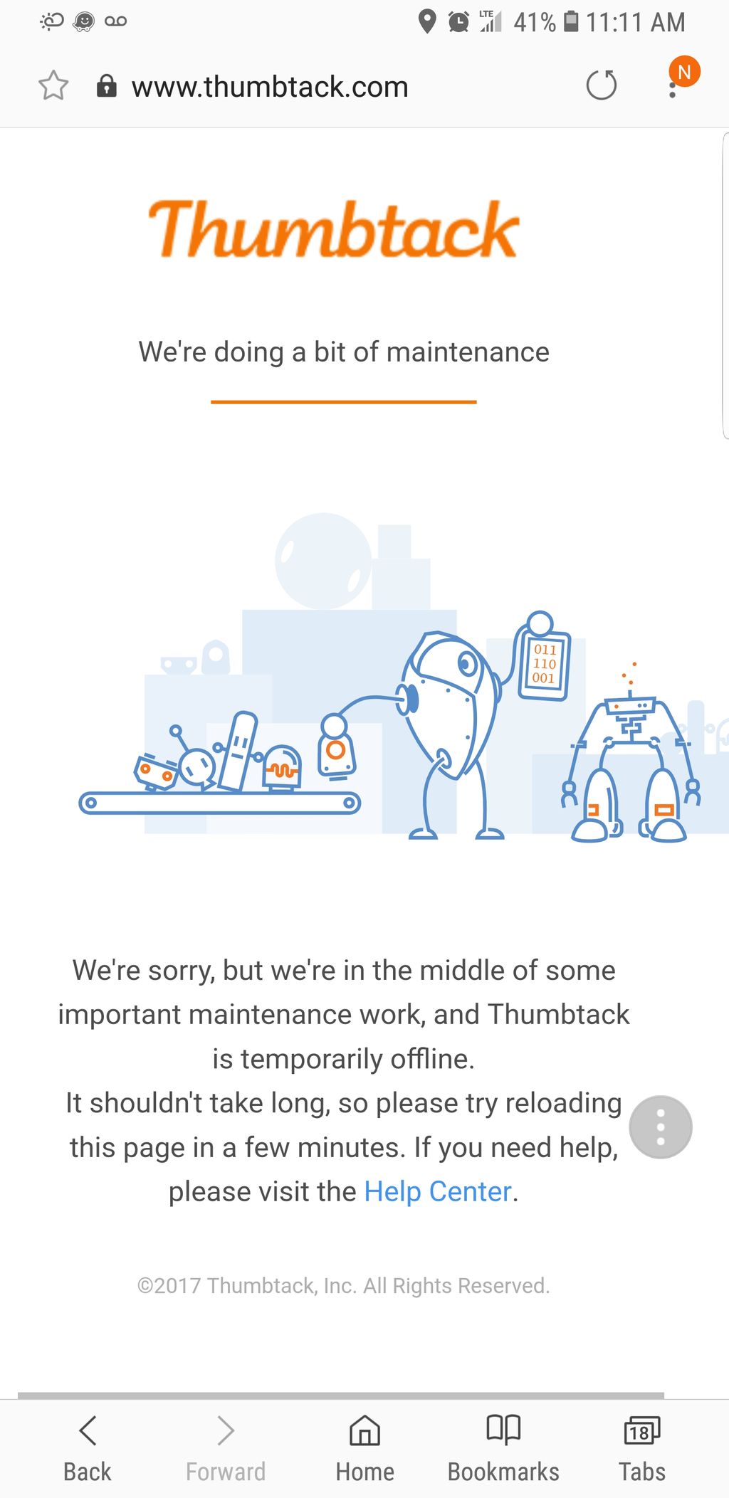 Server was down, means a 2 star review. Live and l