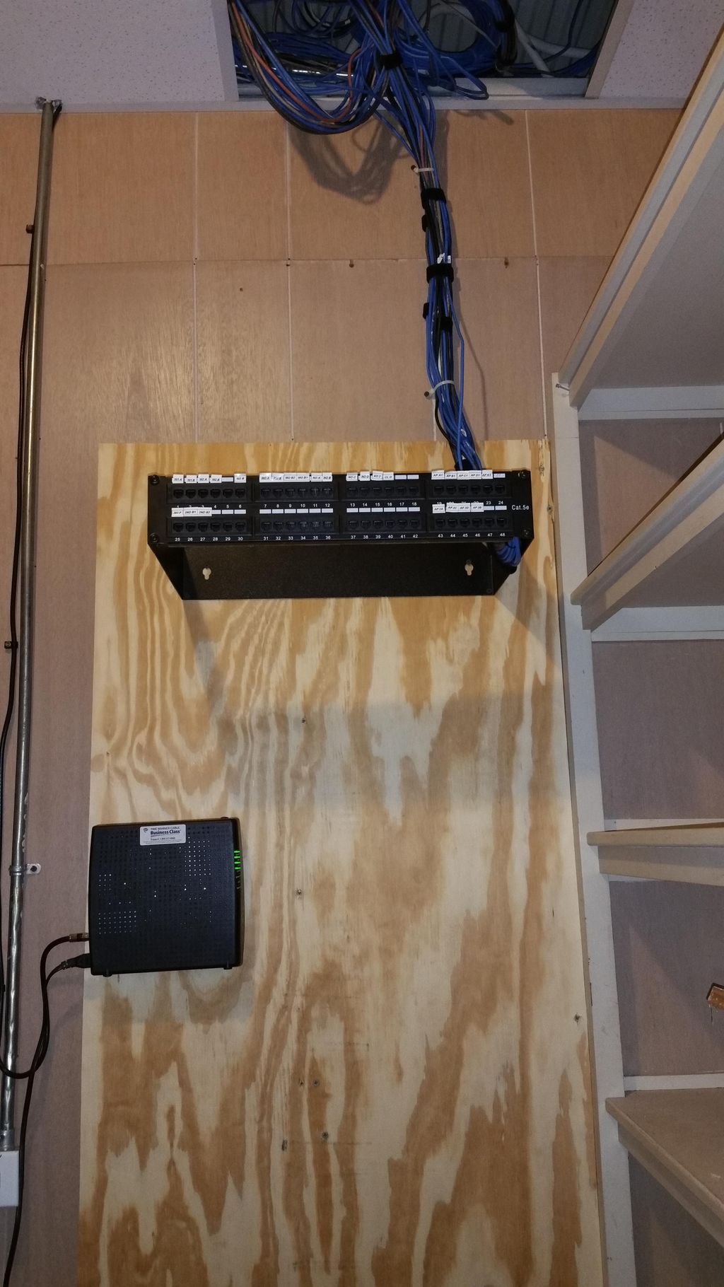 Install of Patch Panel and Back Board