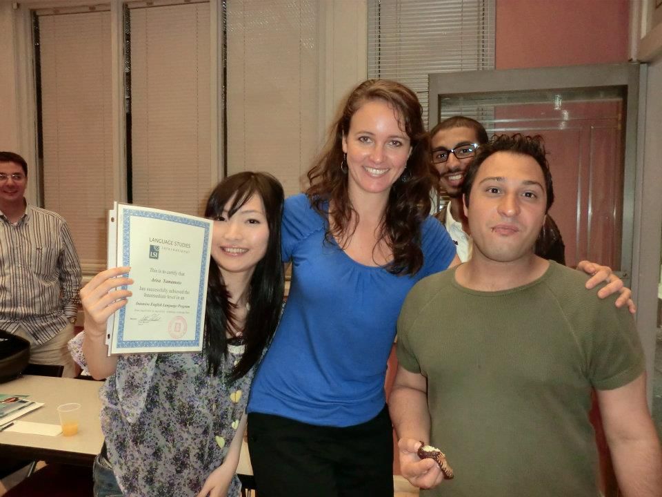 Congratulating students upon successful completion
