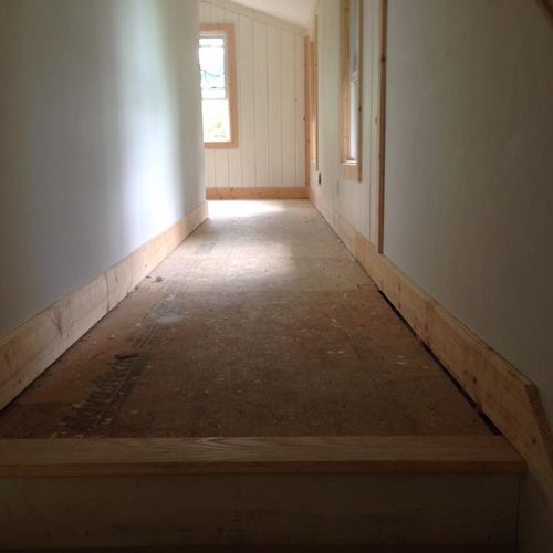 Before (Hallway Laminate Flooring/ Trim)