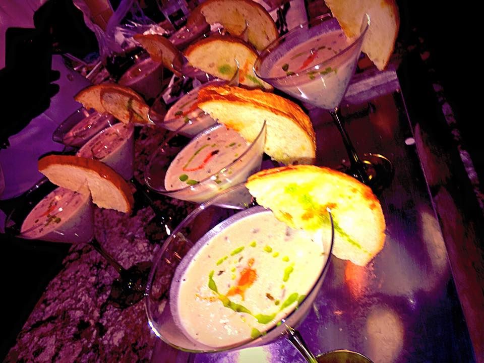 Cream of Wild Mushroom Soup with Herb Oils & toast