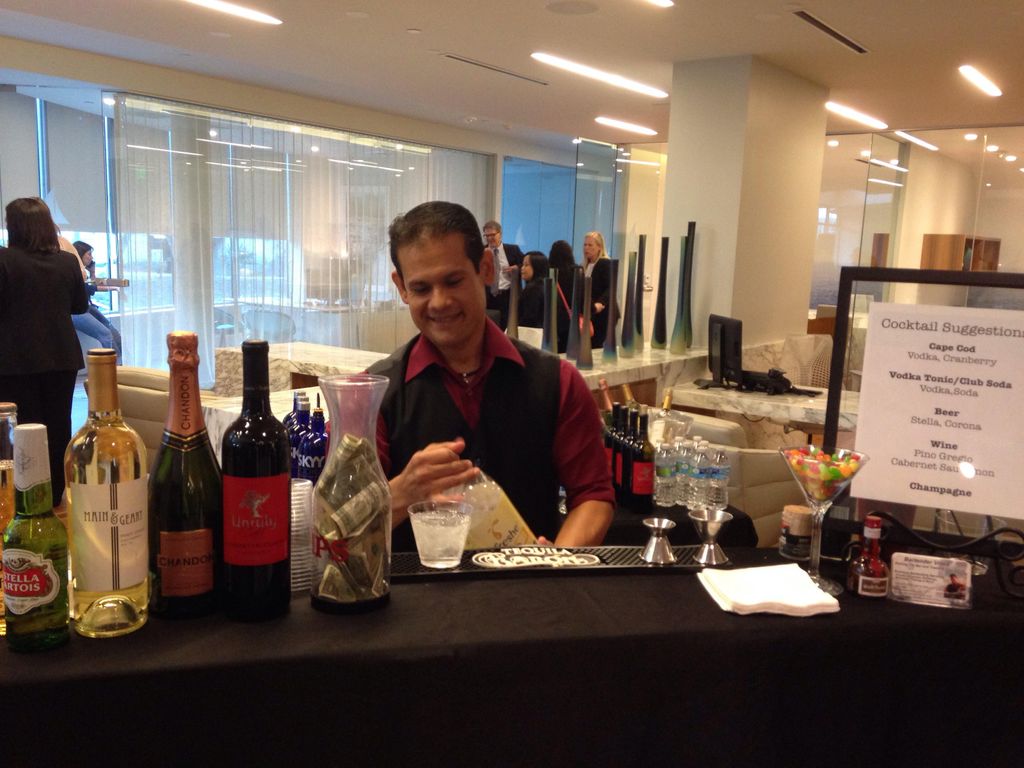 In action at a rental property mixer.