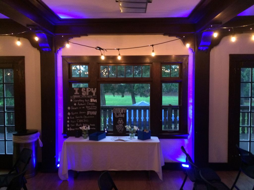 Wedding ceremony and reception uplighting