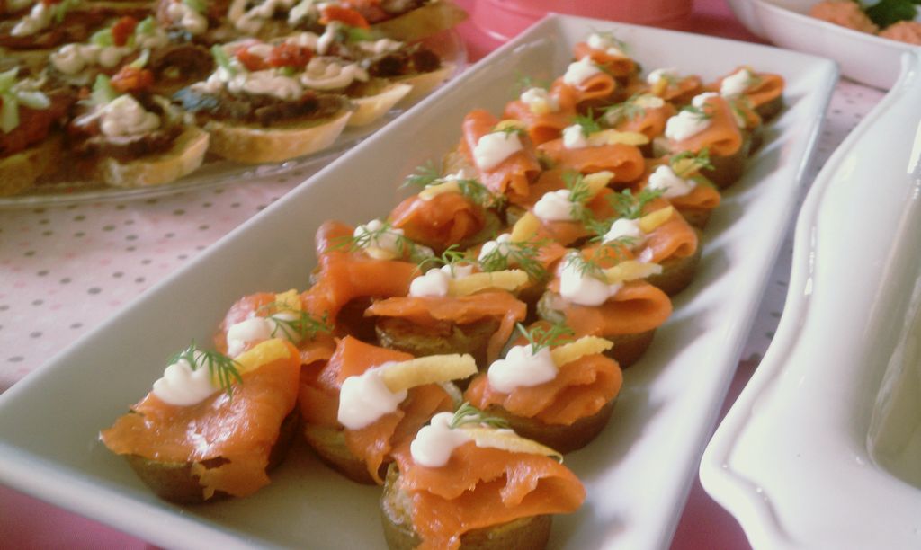 Smoked Salmon Crostini's