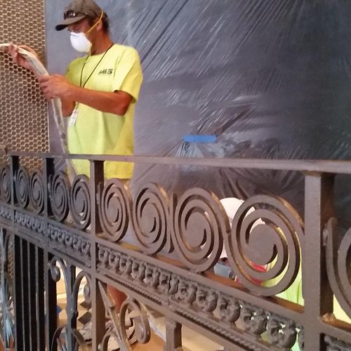 Electrostatic Painting of Handrails