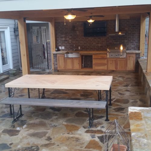 Outdoor kitchen addition (after)