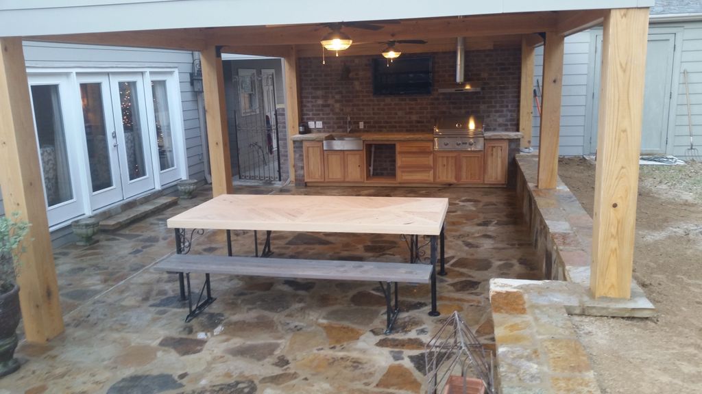 Outdoor kitchen addition (after)