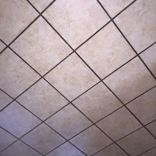 GROUT JOB BEFORE CLEANING